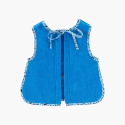 Carré Blanc Bavette BEACHFUL Azur|Enfant Bavoirs & Mini-bavoirs