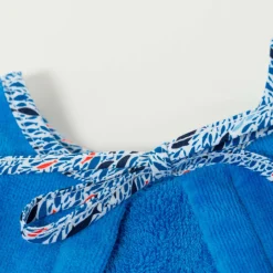 Carré Blanc Bavette BEACHFUL Azur|Enfant Bavoirs & Mini-bavoirs