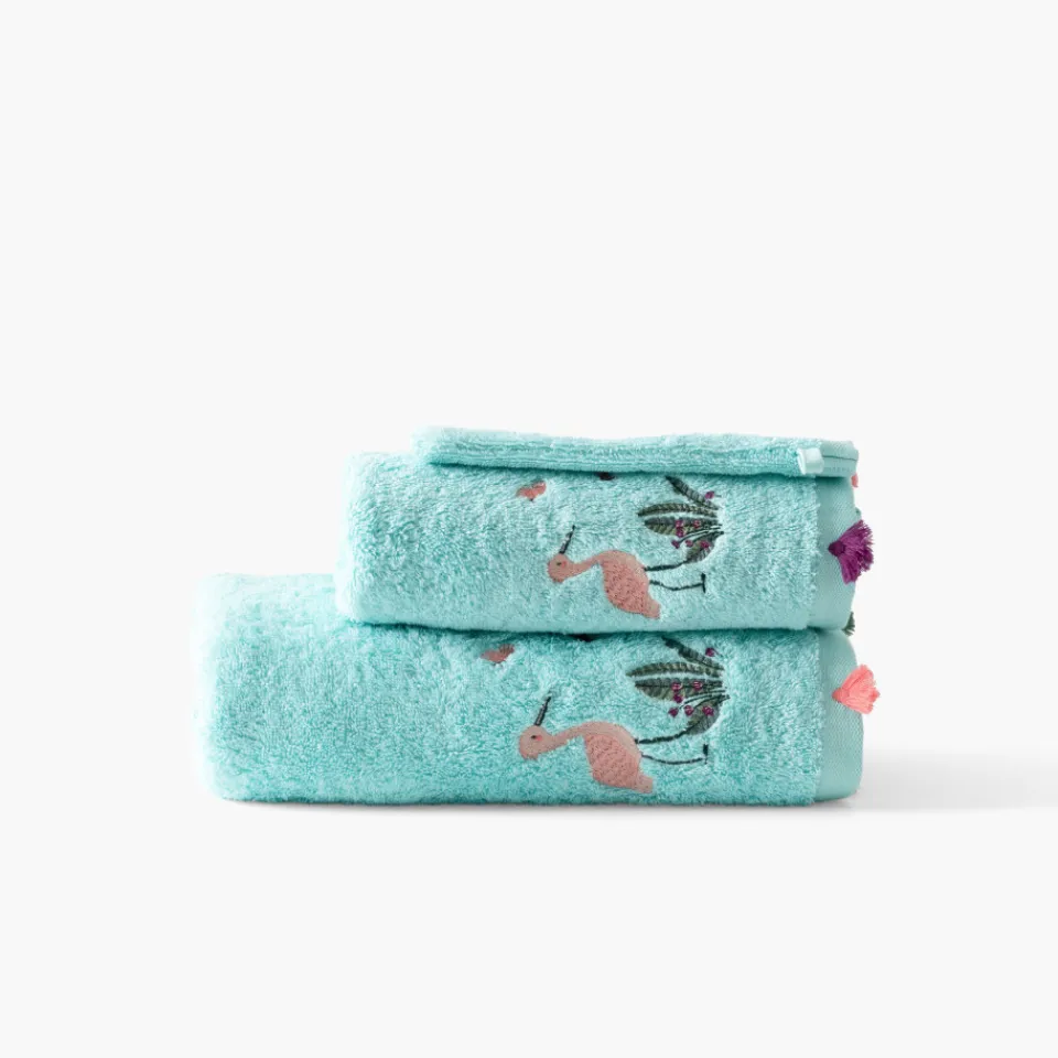 Carré Blanc Bavoir coton Aruba celadon|Enfant Bavoirs & Mini-bavoirs