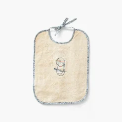 Carré Blanc Bavoir coton bio Dandine paille|Enfant Bavoirs & Mini-bavoirs