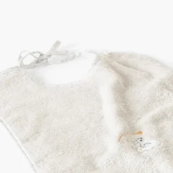 Carré Blanc Bavoir coton bio Illumine craie|Enfant Bavoirs & Mini-bavoirs