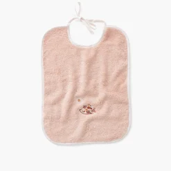 Carré Blanc Bavoir coton bio Illumine vieux rose|Enfant Bavoirs & Mini-bavoirs