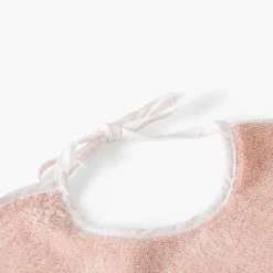 Carré Blanc Bavoir coton bio Illumine vieux rose|Enfant Bavoirs & Mini-bavoirs