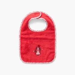 Carré Blanc Bavoir coton bio Mes rêves rouge tendre|Enfant Bavoirs & Mini-bavoirs