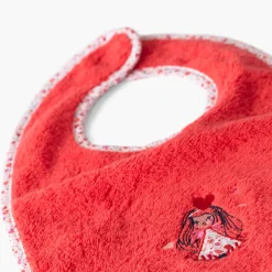 Carré Blanc Bavoir coton bio Mes rêves rouge tendre|Enfant Bavoirs & Mini-bavoirs