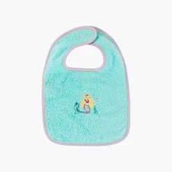 Carré Blanc Bavoir coton Calliopé lagon|Enfant Bavoirs & Mini-bavoirs