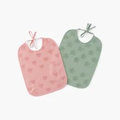 Carré Blanc Bavoir coton Monjour eucalyptus|Enfant Bavoirs & Mini-bavoirs|Nouveautés Bébénew