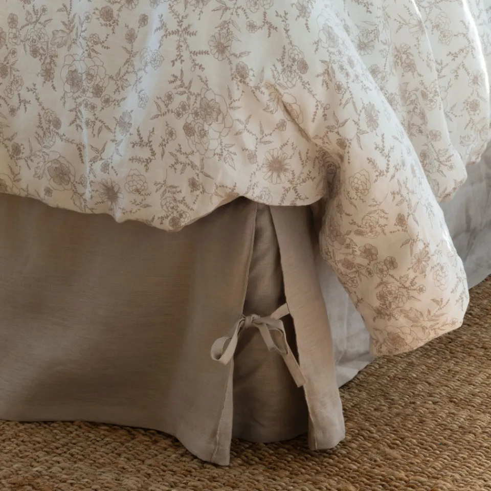 Carré Blanc Cache-sommier Songe grège| Cache Sommiers