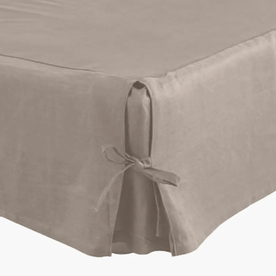 Carré Blanc Cache-sommier Songe grège| Cache Sommiers