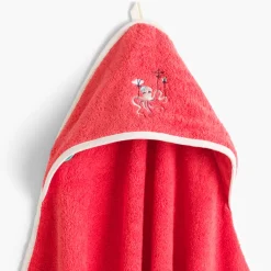 Carré Blanc Cape de bain coton Atlantis corail|Enfant Capes De Bain