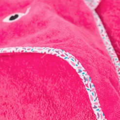Carré Blanc Cape de bain coton Beachful fuchsia|Enfant Capes De Bain