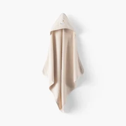 Carré Blanc Cape de bain coton bio Bienvenue naturel|Enfant Capes De Bain|Nouveautés Bébénew