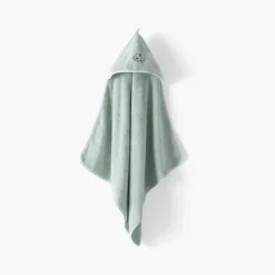 Carré Blanc Cape de bain coton bio Jardine amande|Enfant Capes De Bain