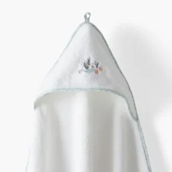 Carré Blanc Cape de bain coton bio Jardine blanc|Enfant Capes De Bain