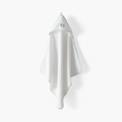 Carré Blanc Cape de bain coton bio Jardine blanc|Enfant Capes De Bain