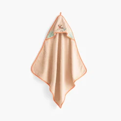 Carré Blanc Cape de bain coton bio Safari|Enfant Capes De Bain