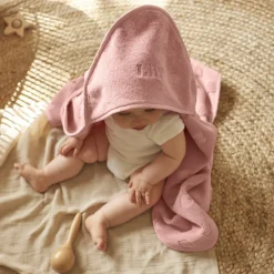 Carré Blanc Cape de bain coton Monjour sorbet|Enfant Capes De Bain|Nouveautés Bébénew