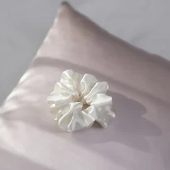 Carré Blanc Chouchou soie de mûrier Beauté ivoire|Femme Coffrets Cadeaux|Capsule Soienew