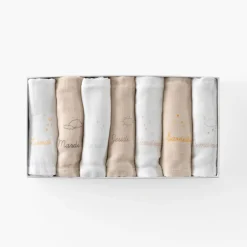 Carré Blanc Coffret semainier de langes coton bio Bienvenue|Enfant Coffrets Cadeaux|Nouveautés Bébénew