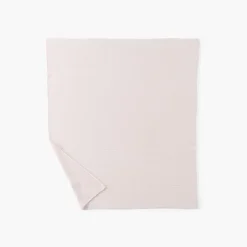 Carré Blanc Couverture tricot coton bio Bienvenue nude|Enfant Linge De Litbio|Accessoires