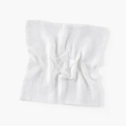 Carré Blanc Doudou coton bio Bienvenue blanc|Enfant Accessoires|Nouveautés Bébénew