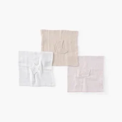 Carré Blanc Doudou coton bio Bienvenue nude|Enfant Accessoires|Nouveautés Bébénew
