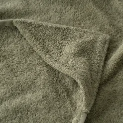 Carré Blanc Drap de bain à capuche coton Playful kaki|Enfant Draps De Bain