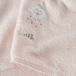 Carré Blanc Drap de bain coton bio Bienvenue nude|Enfant Draps De Bain|Nouveautés Bébénew