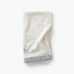 Carré Blanc Drap de bain coton bio Dandine ivoire|Enfant Draps De Bain