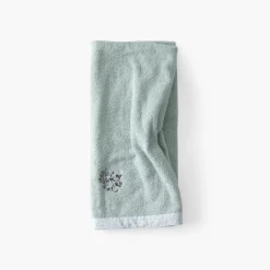 Carré Blanc Drap de bain coton bio Jardine amande|Enfant Draps De Bain