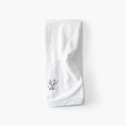 Carré Blanc Drap de bain coton bio Jardine blanc|Enfant Draps De Bain