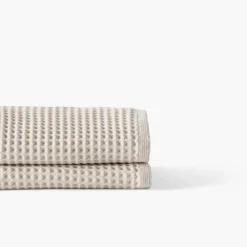 Carré Blanc Drap de bain coton bio Quadro naturel|Femme Coffrets Cadeaux|Draps De Bain