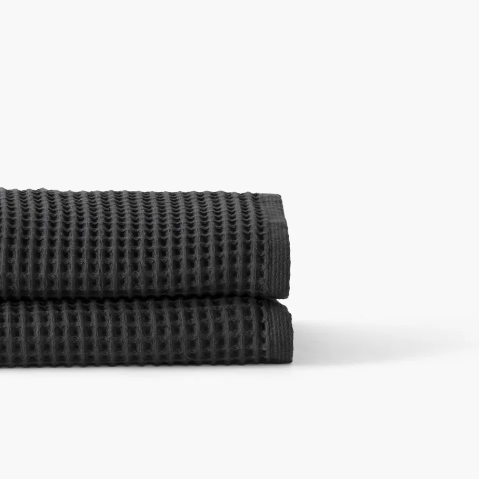 Carré Blanc Drap de bain coton bio Quadro charbon|Homme Coffrets Cadeaux|Draps De Bain