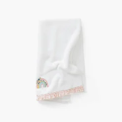 Carré Blanc Drap de bain coton bio Rêve d'or blanc|Enfant Draps De Bain