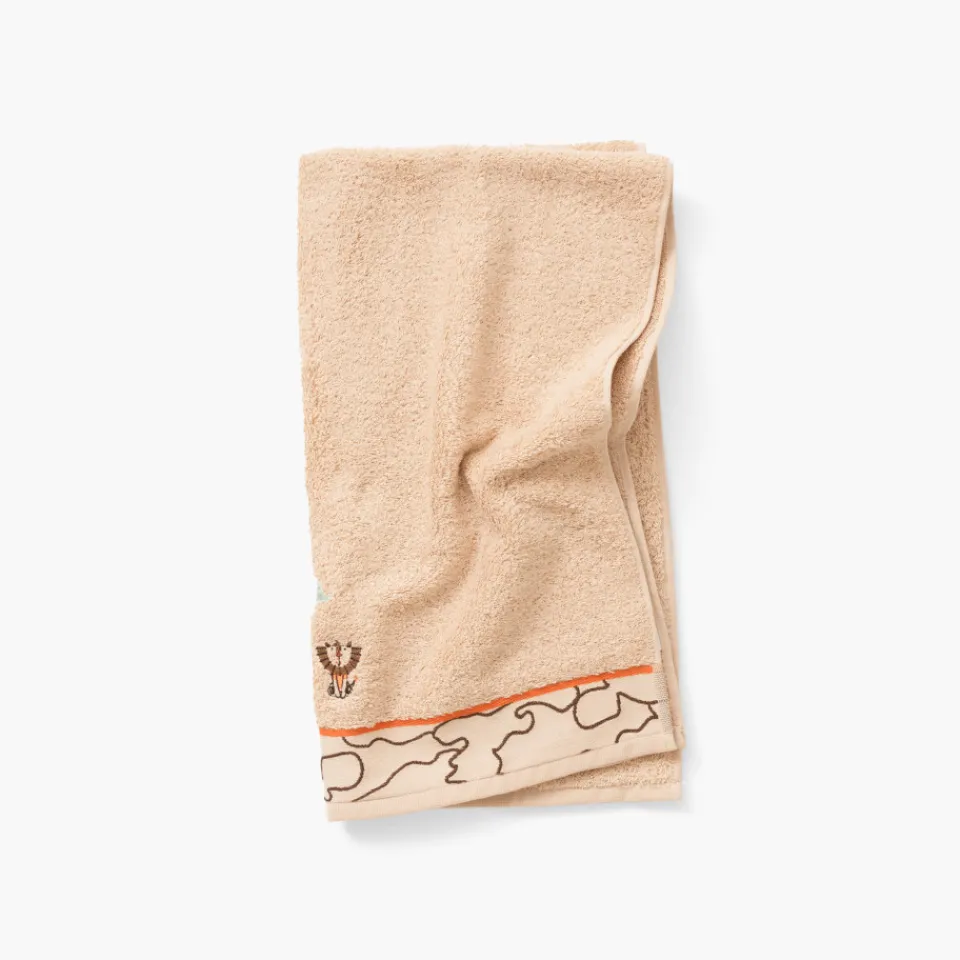 Carré Blanc Drap de bain coton bio Safari|Enfant Draps De Bain