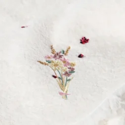 Carré Blanc Drap de bain coton biologique Raphia ivoire|Enfant Draps De Bain