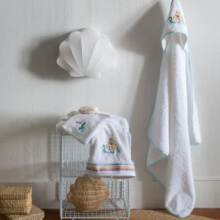 Carré Blanc Drap de bain coton Calliopé blanc|Enfant Draps De Bain