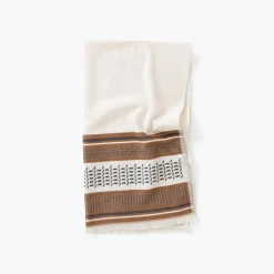 Carré Blanc Drap de bain coton Eclipse écru| Draps De Bain