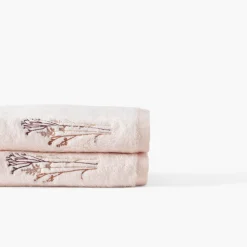 Carré Blanc Drap de bain coton et viscose de bambou Aura nude|Femme Coffrets Cadeaux|Draps De Bain