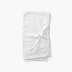 Carré Blanc Drap de bain coton et viscose de bambou Equinoxe neige| Draps De Bain