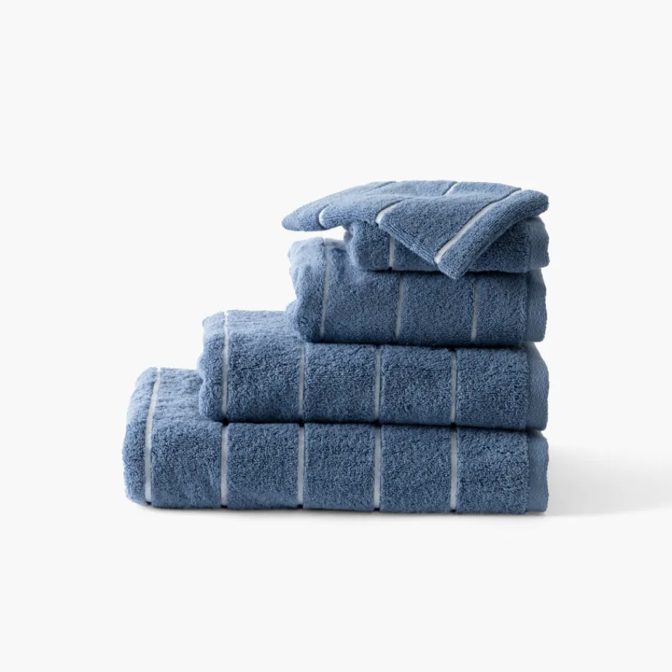 Carré Blanc Drap de bain coton Hypnotic indigo|Homme Coffrets Cadeaux|Draps De Bain