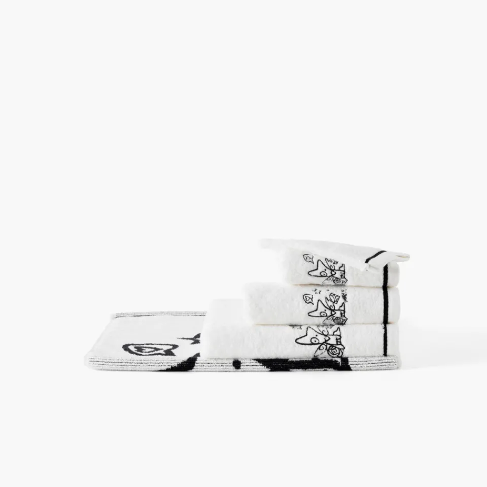 Carré Blanc Drap de bain coton Jakè x| Draps De Bain