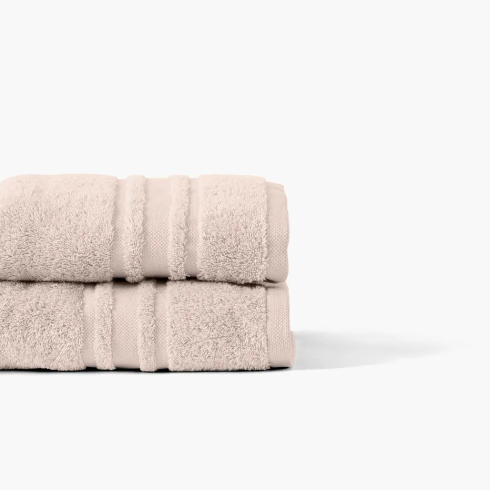 Carré Blanc Drap de bain coton Lola II lin| Draps De Bain