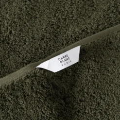 Carré Blanc Drap de bain coton Lola II vert kaki|Homme Coffrets Cadeaux|Draps De Bain