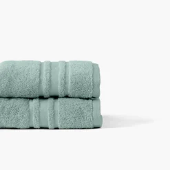 Carré Blanc Drap de bain coton Lola II argile| Draps De Bain