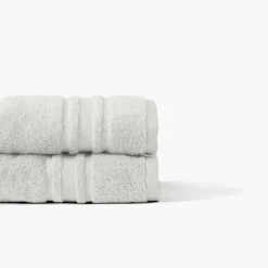 Carré Blanc Drap de bain coton Lola II perle|Homme Coffrets Cadeaux|Draps De Bain