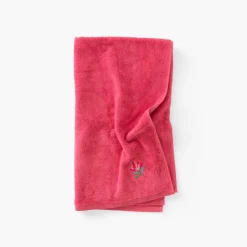 Carré Blanc Drap de bain coton Protea rose pitaya| Draps De Bain