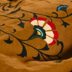 Carré Blanc Drap de lit coton et lin Bukhara| Draps De Lit