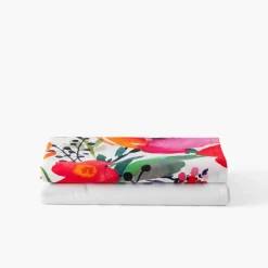 Carré Blanc Drap de lit coton Rosella|Femme Coffrets Cadeaux|Draps De Lit