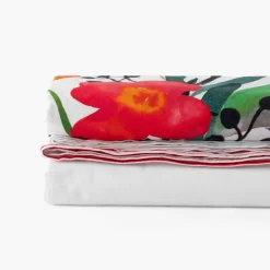 Carré Blanc Drap de lit coton Rosella|Femme Coffrets Cadeaux|Draps De Lit